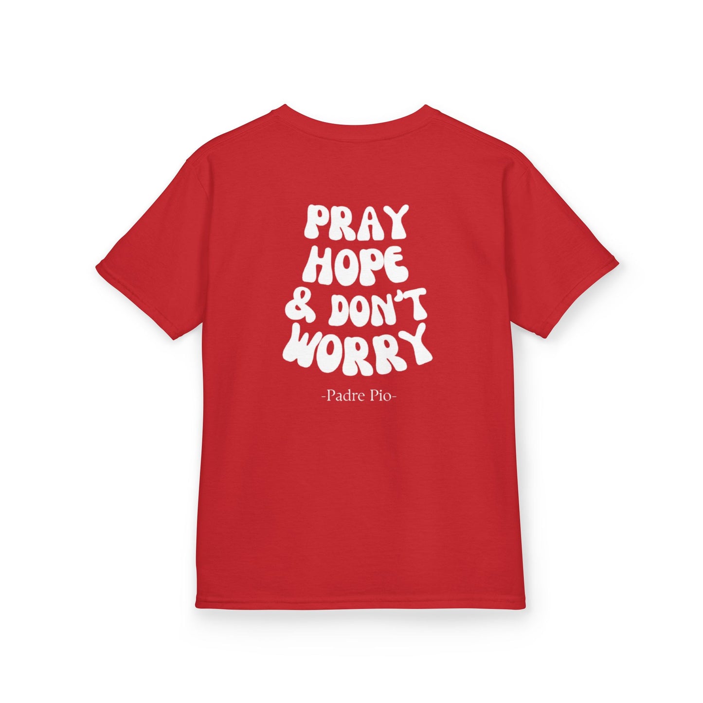 Inspirational Kids Tee, Black Cotton Shirt, Pray Hope Don't Worry, Kids Clothing, Motivational Gift, Everyday Wear