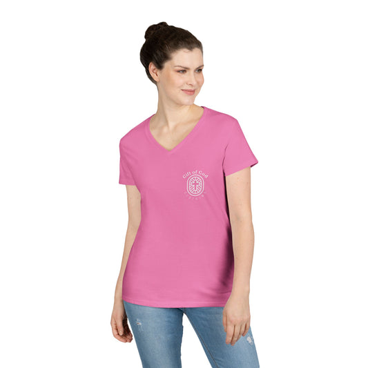 Pray, Hope, and Don't Worry- Padre Pio quote Women's V-neck shirt